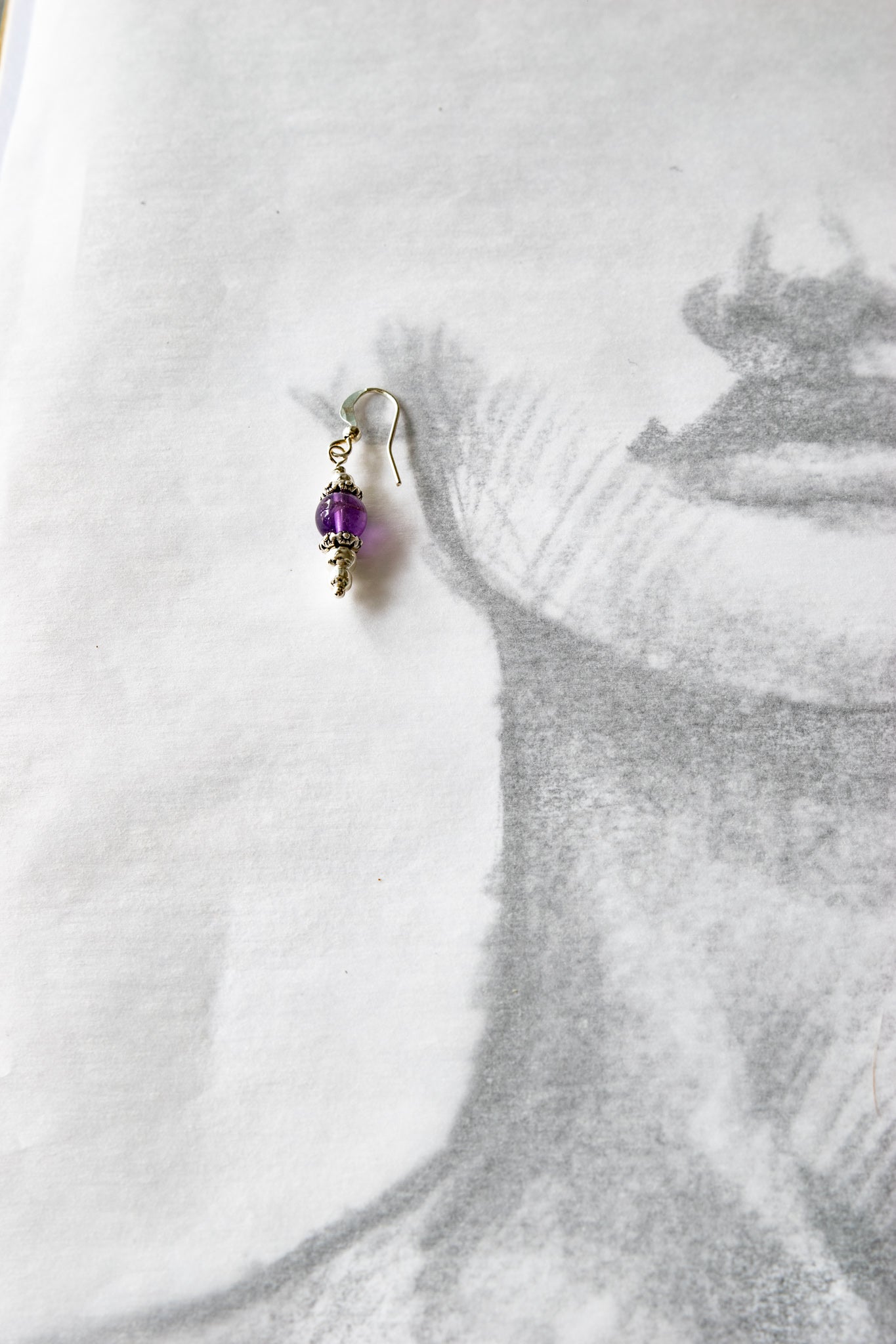 Expressions in Amethyst, Small Dangle Earrings