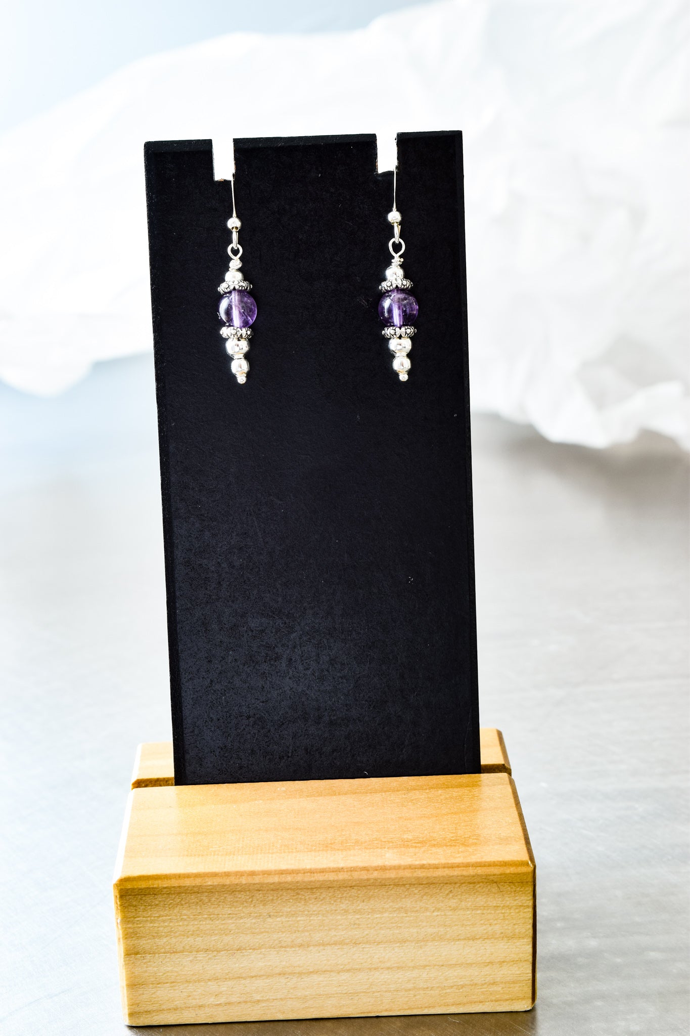 Expressions in Amethyst, Small Dangle Earrings