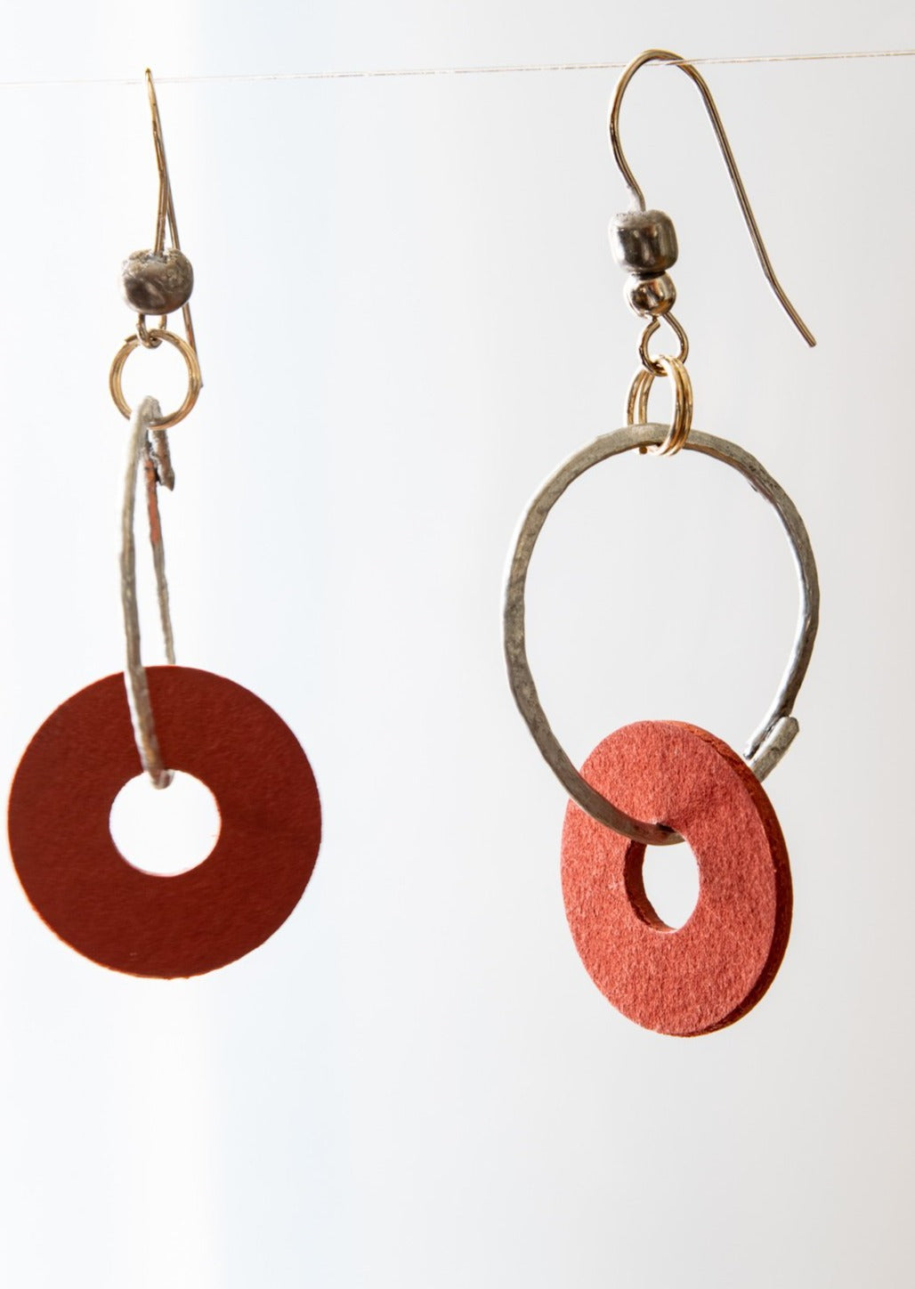 Rings, Red Dangle Earrings