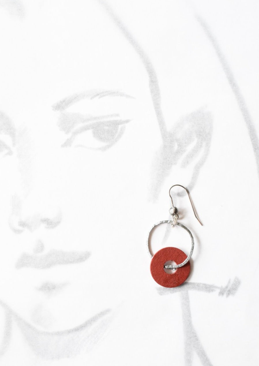 Rings, Red Dangle Earrings