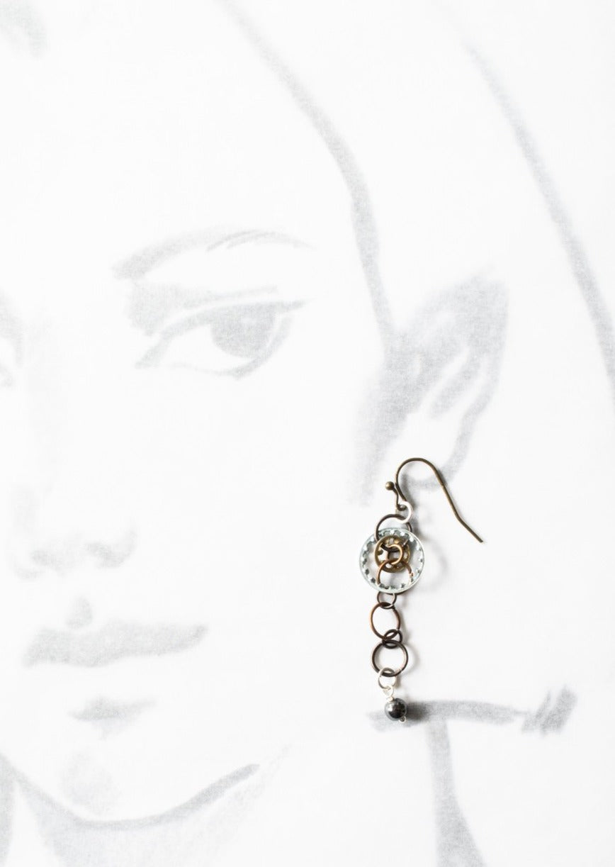 Robi, Dangle Earrings with Mixed Metals