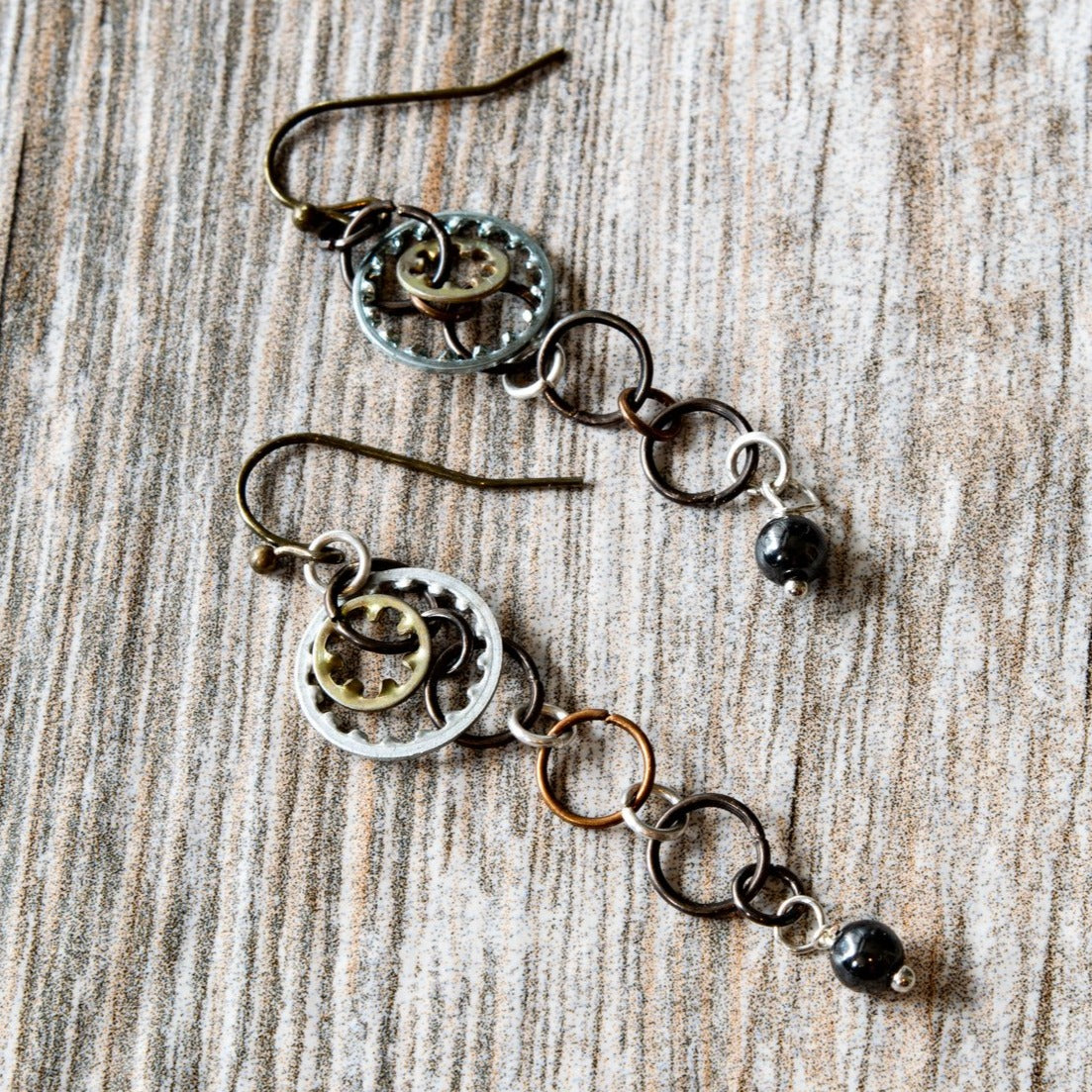 Robi, Dangle Earrings with Mixed Metals