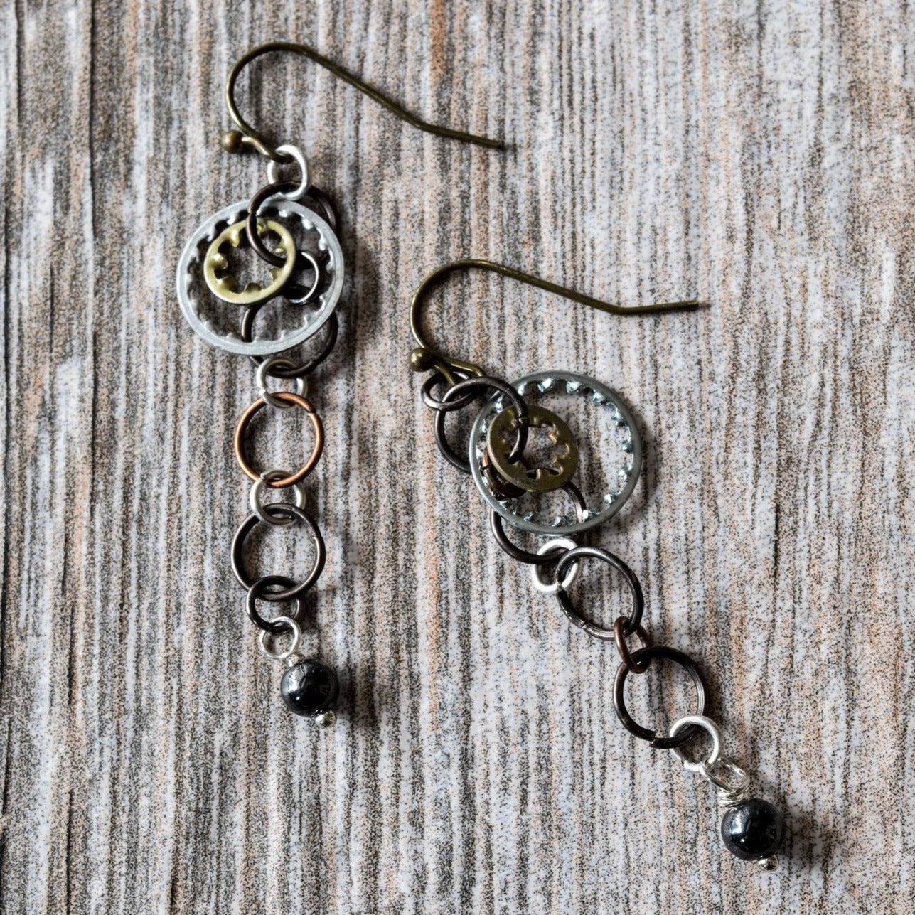 Robi, Dangle Earrings with Mixed Metals