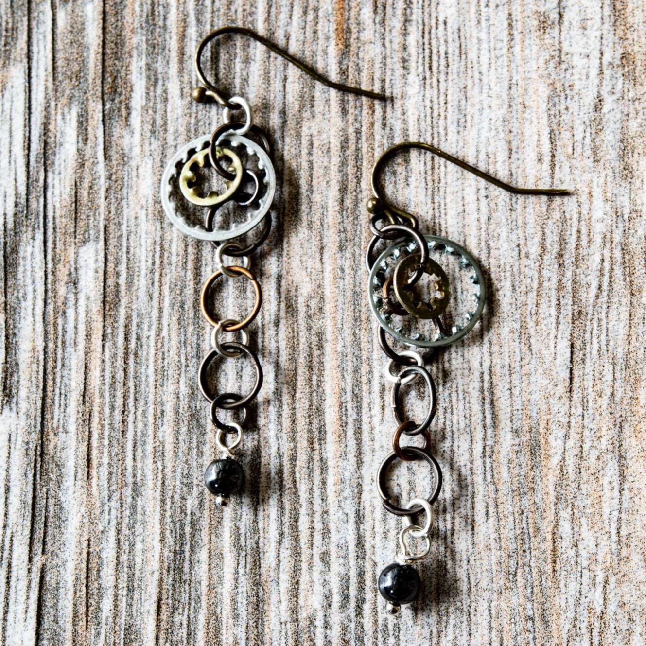 Robi, Dangle Earrings with Mixed Metals