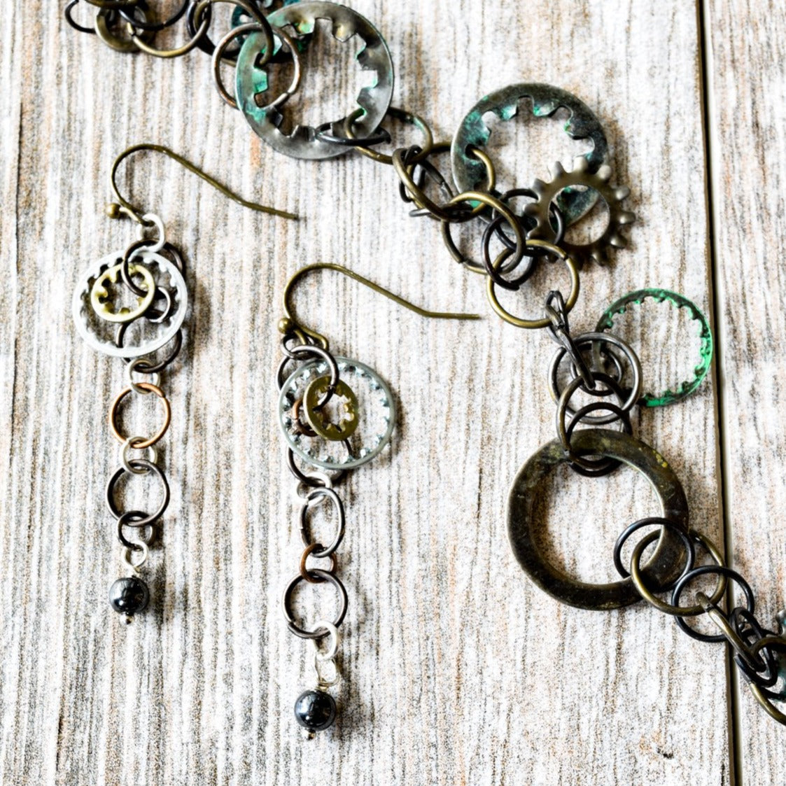 Robi, Dangle Earrings with Mixed Metals