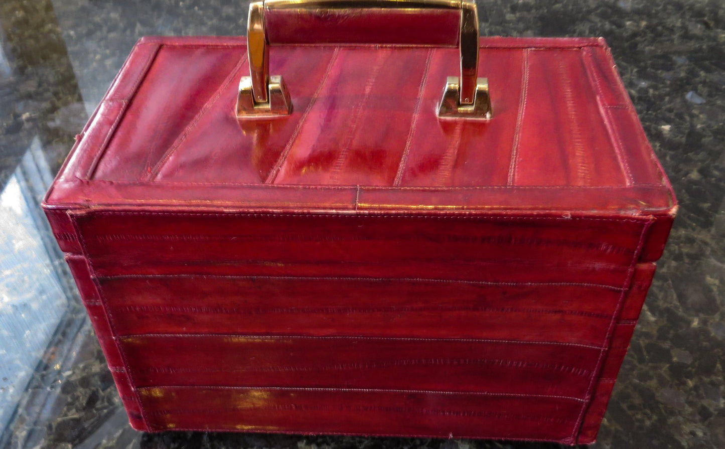 Retro Amiet Eel Skin Travel Case  NEED WEIGHT