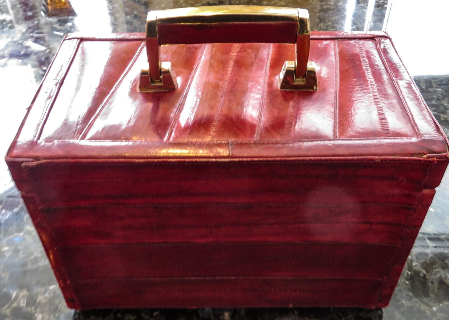 Retro Amiet Eel Skin Travel Case  NEED WEIGHT