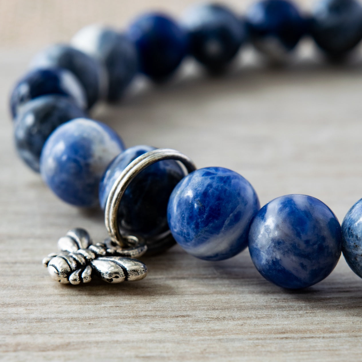 Expressions in Sodalite Beaded Stretch Bracelet