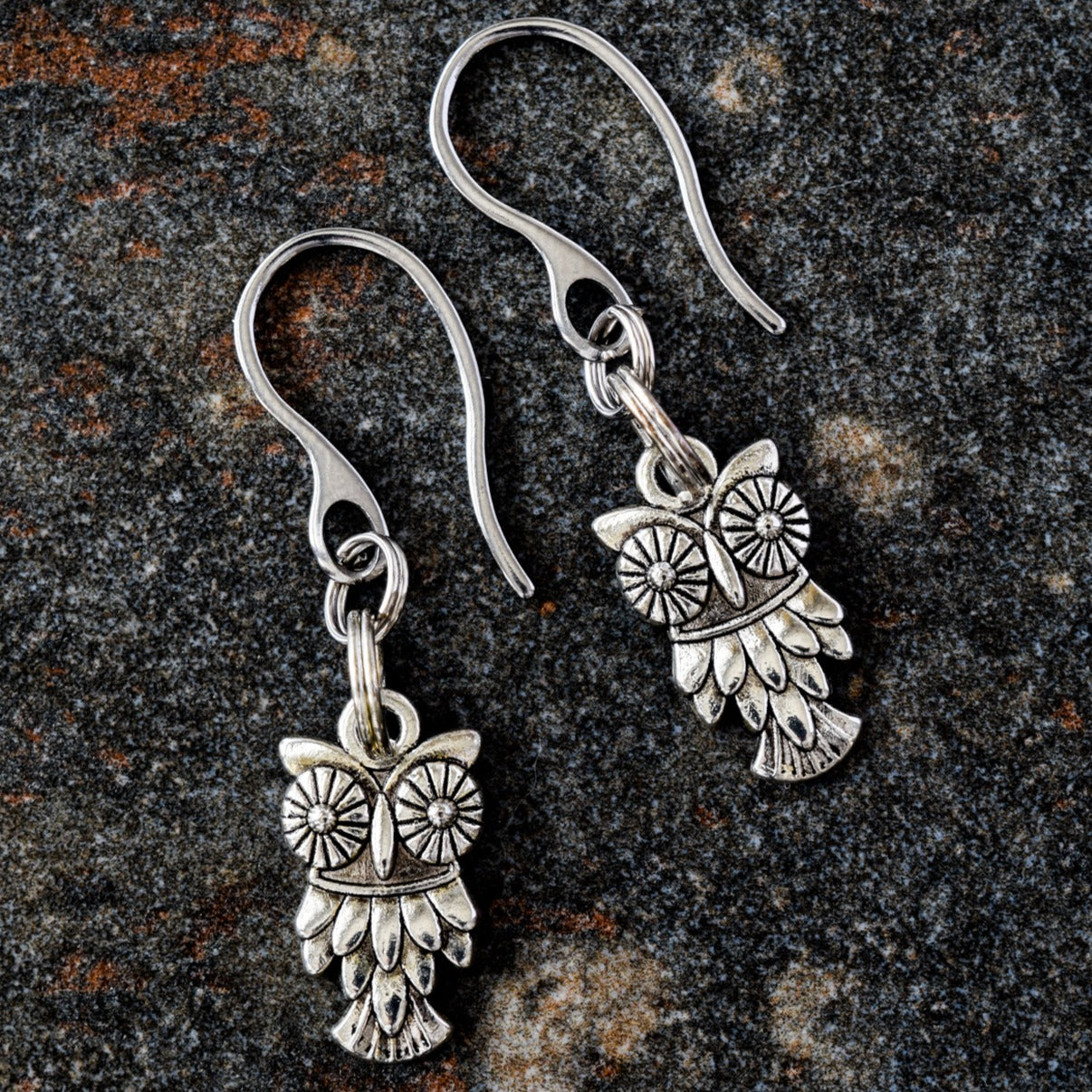 Woodlands, Little Flutter Owl Dangle Earrings